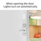 Door and window sensor, WiFi door magnetic alarm for home security, detecting door and window openings.