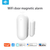 Door and window sensor, WiFi door magnetic alarm for home security, detecting door and window openings.