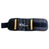 Magnetic Wristband showcasing tool holder with various tools on wrist for hands-free access and strong magnets.
